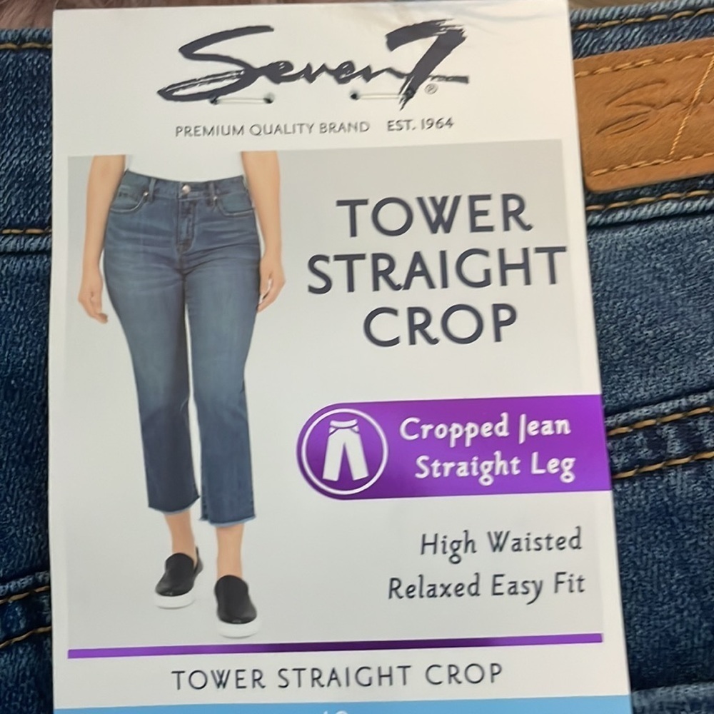 Seven 7 jeans straight crop size 10 - Picture 6 of 11